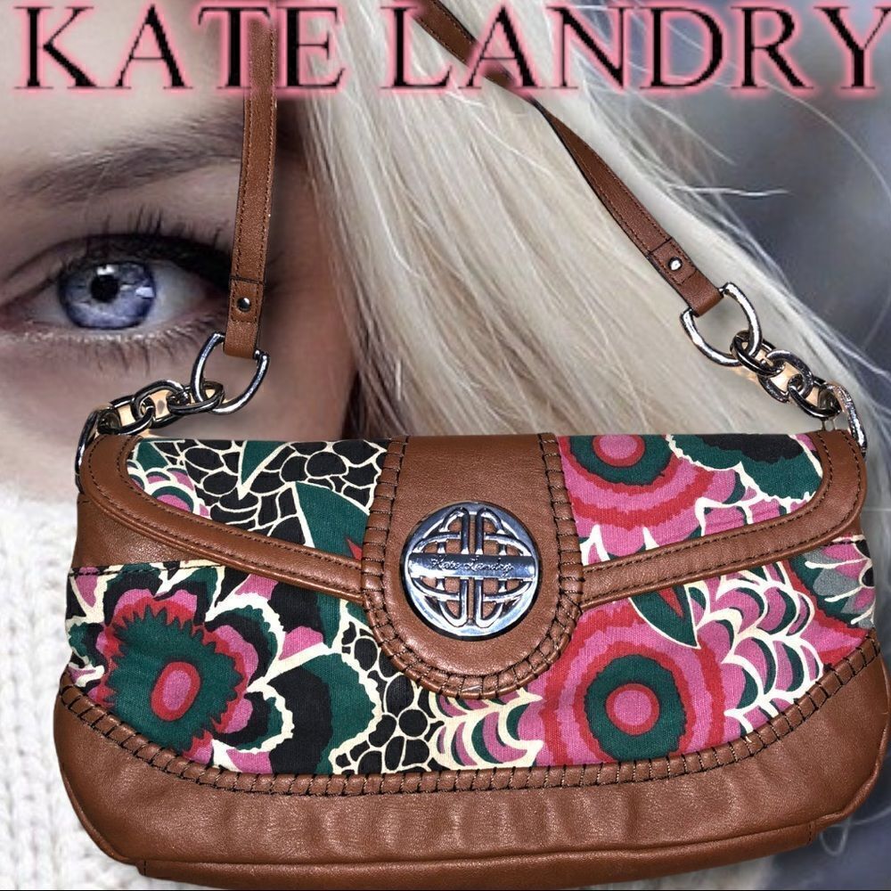 Kate Landry Shoulder Bag Canvas & Leather